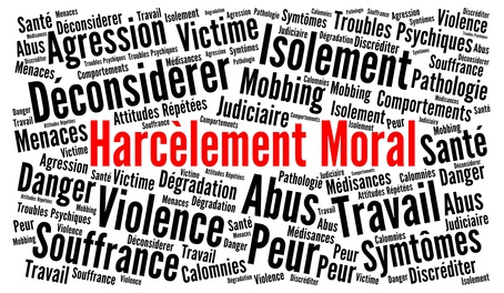 Harclement moral nuage de mots