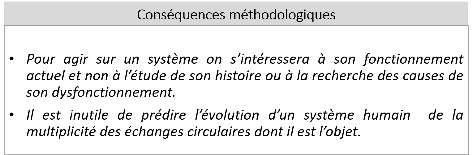 Encadré 3, EQUIFINALITE (conséquences)