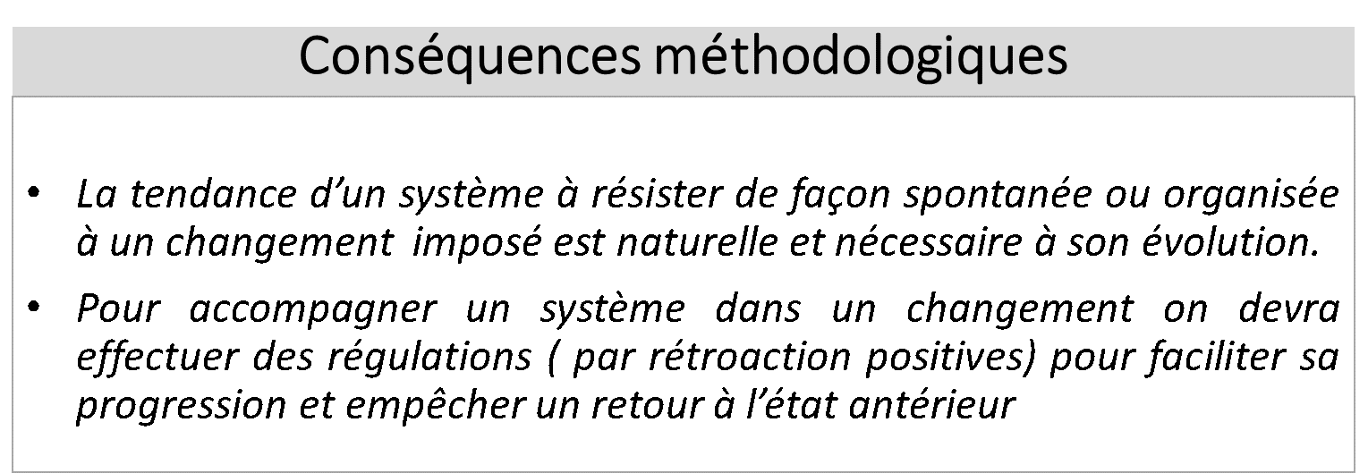 Encadré 4, HOMEOSTASIE ET REGULATION (conséquences)