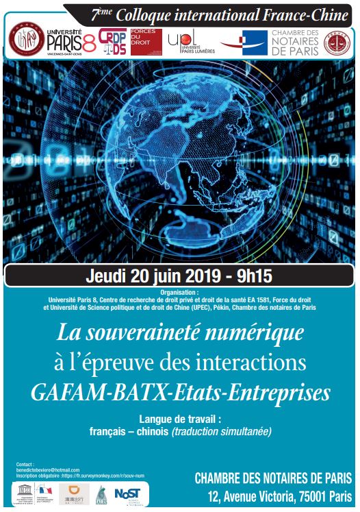 8ème colloque La souveraineté numérique 20 JUIN 2019